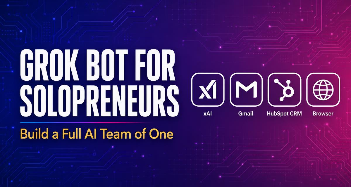 Grok Bot Lets Solopreneurs Build AI Teams for Full Business Operations